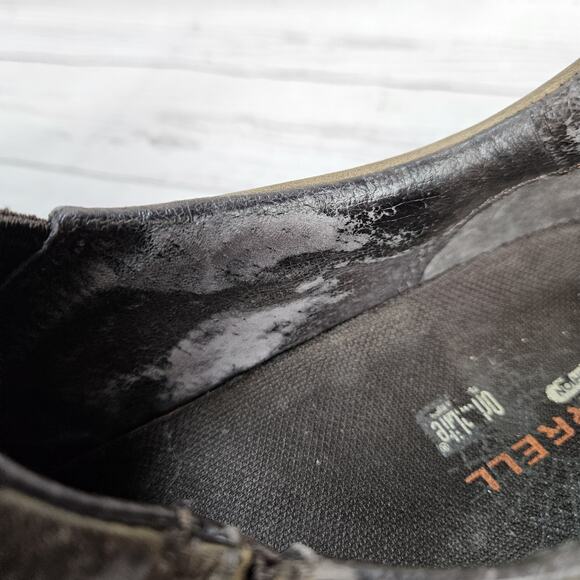 B36 Merrell World Legend Dark Earth Shoe Men Sz 11 Brown Leather Slip On J45197 - Picture 6 of 8